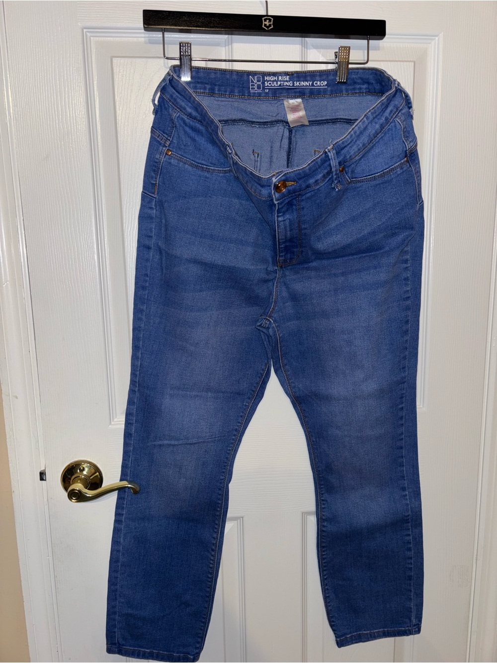 NOBO Women's High-Rise Skinny Crop Jeans - Blue